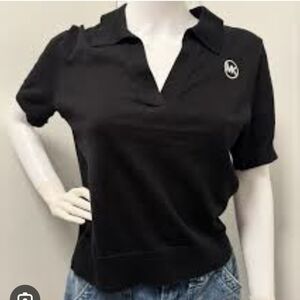 MICHAEL Michael Kors Women’s Black Polo Top,  size XL